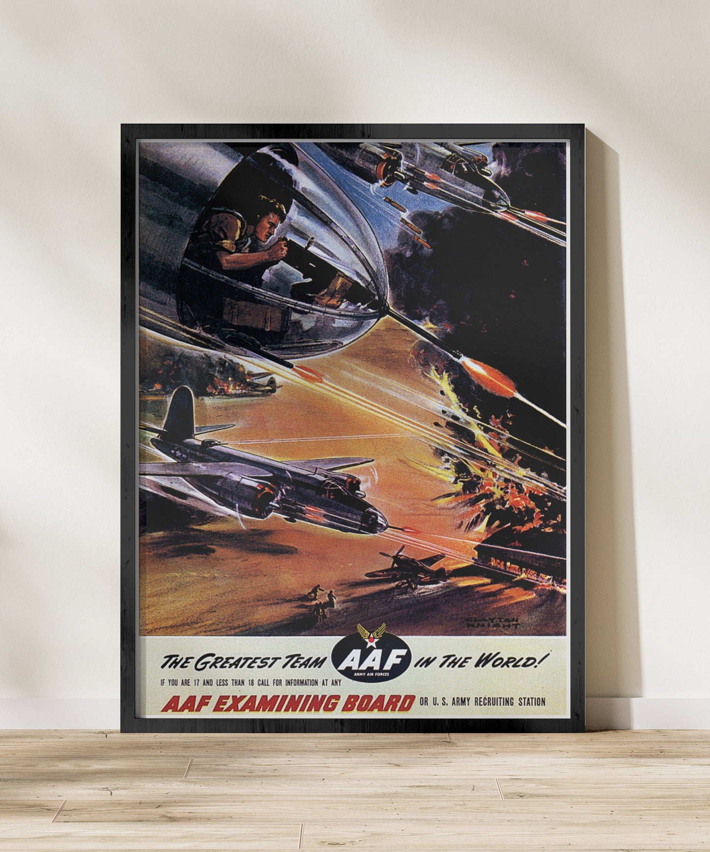 "The Greatest Team in the World!" Army Air Forces Recruiting Retro Style Military Ad Poster Replica - Multiple Sizes Available!