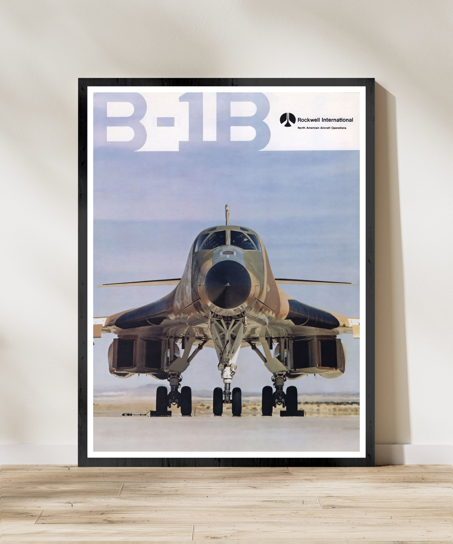 B-1B by Rockwell International Retro Style Military Aircraft Ad Poster Replica - Multiple Sizes Available!