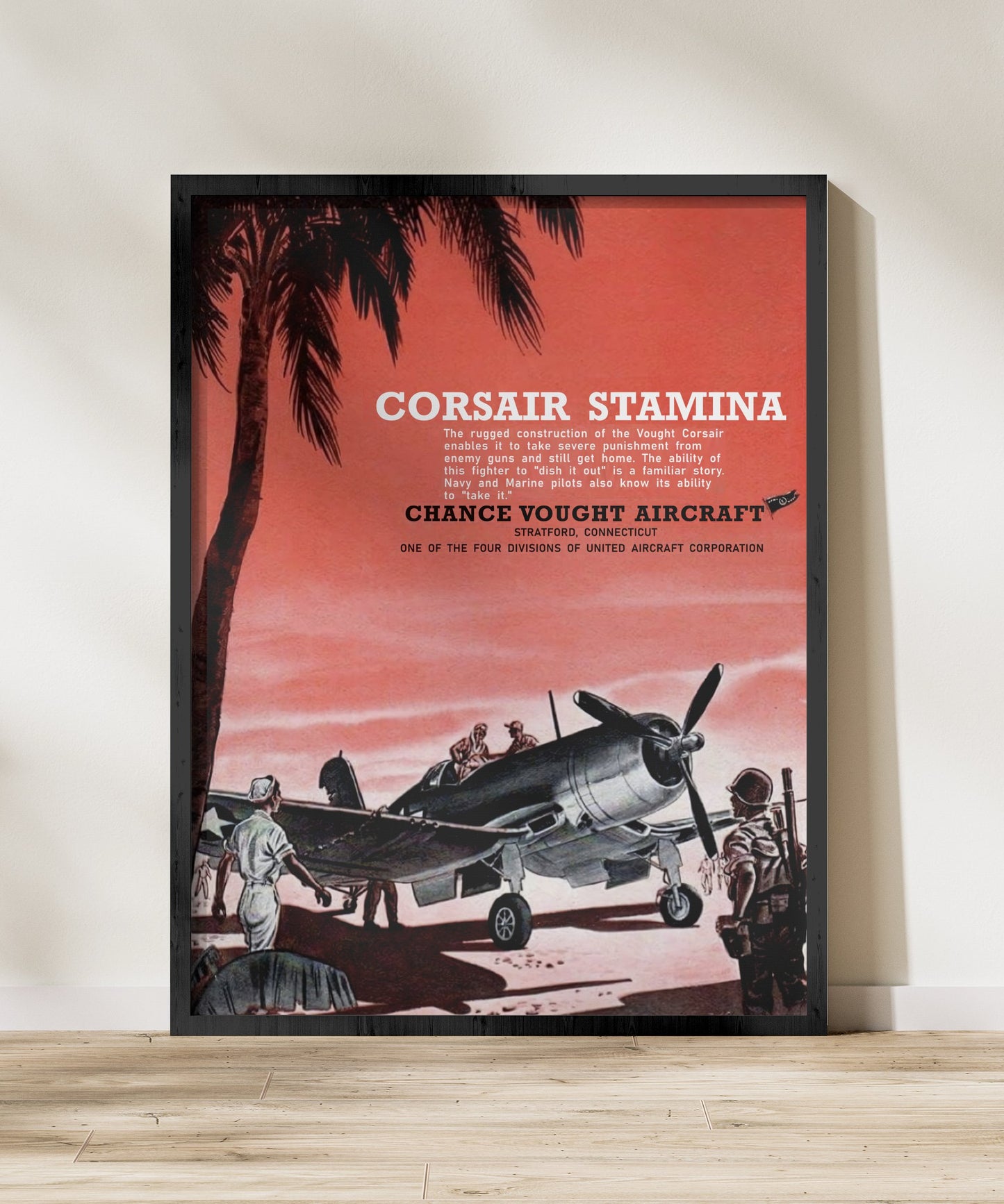 "Corsair Stamina" - Retro Style Military Poster Replica