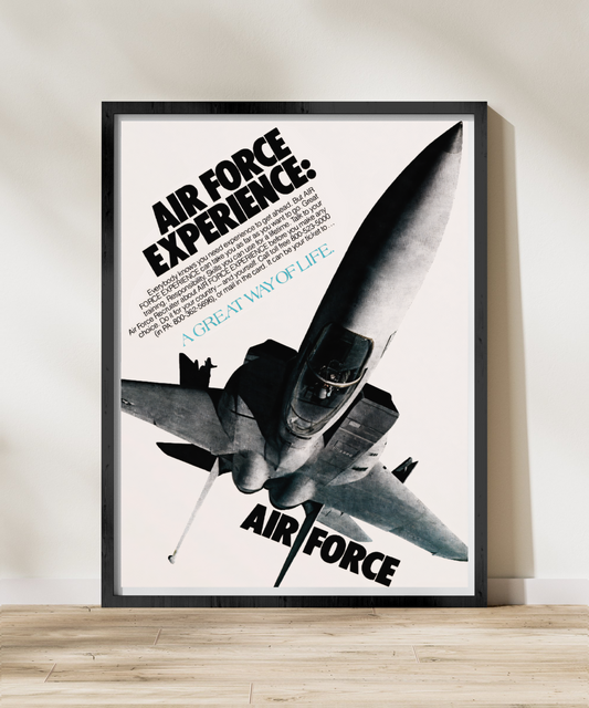 F-15 Eagle "Air Force Experience" Retro Style Military Aircraft Ad Poster Replica - Multiple Sizes Available!
