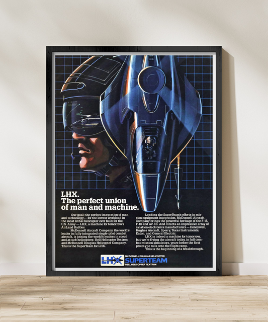 LHX "Perfect Union" Retro Style Military Aircraft Ad Poster Replica - Multiple Sizes Available!