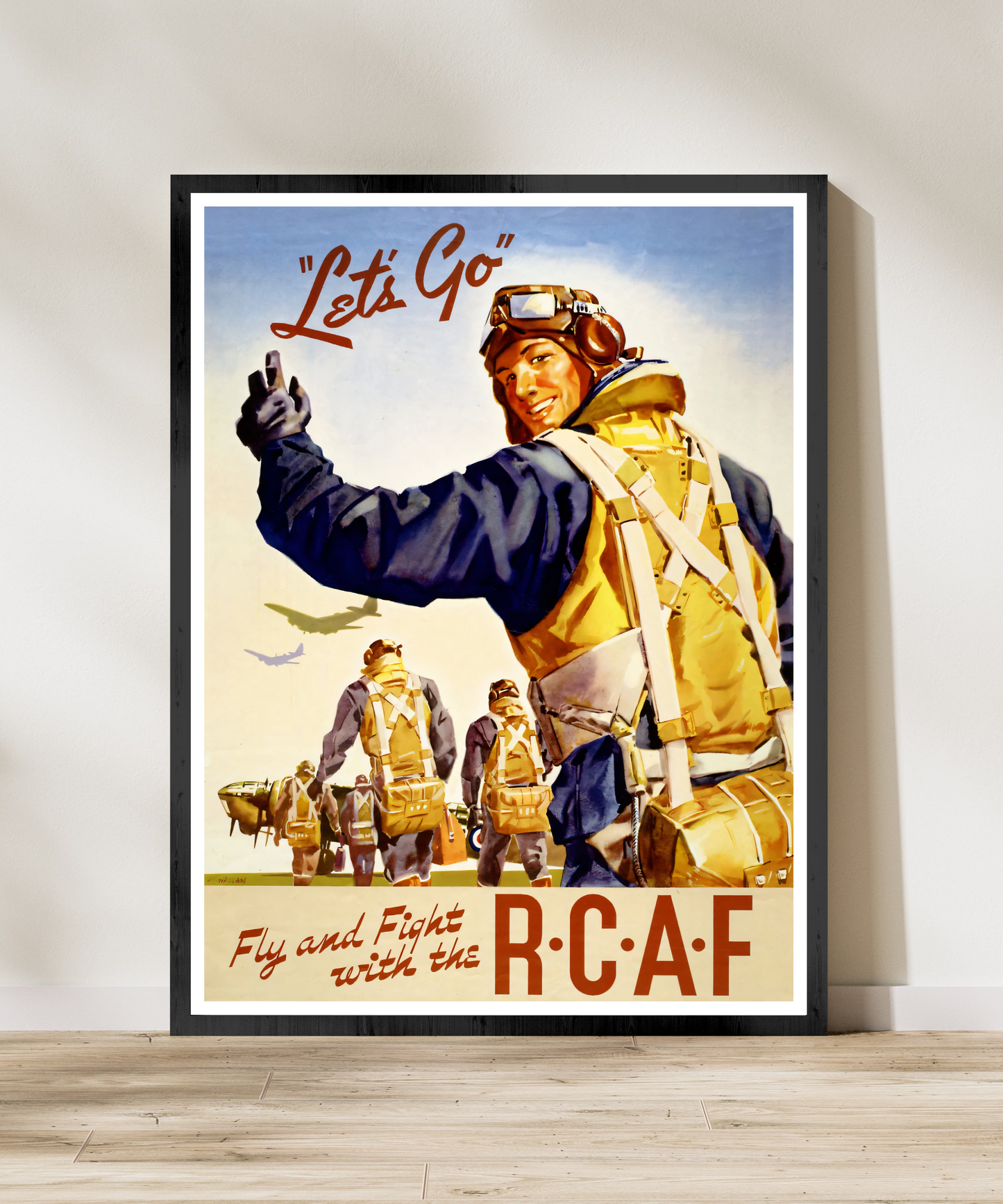 "Let's Go” Retro Style Royal Canadian Air Force (RCAF) Recruitment Ad Poster Replica - Multiple Sizes Available!