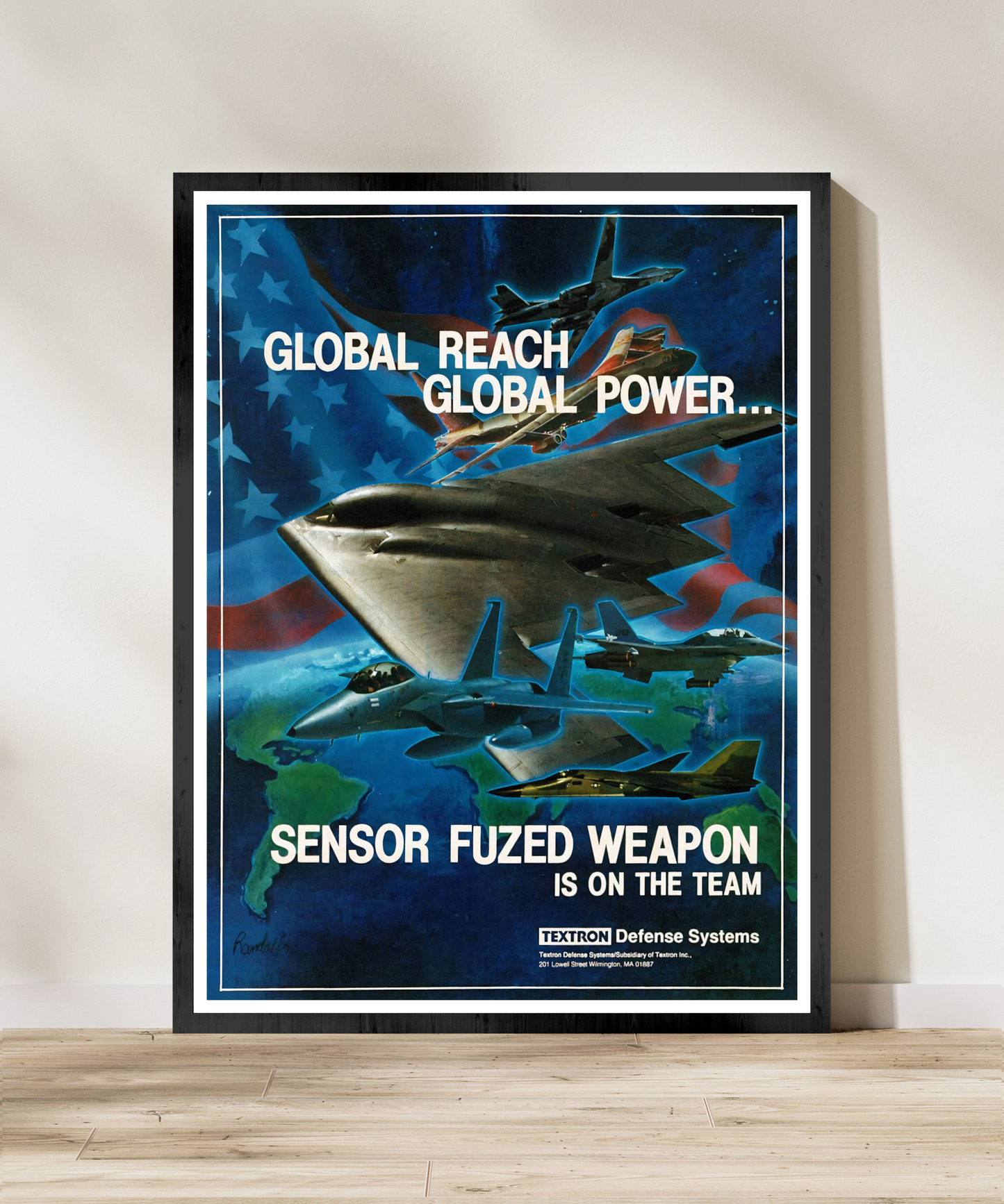 "Global Reach, Global Power" Retro Style Military Aircraft Ad Poster Replica - Multiple Sizes Available!