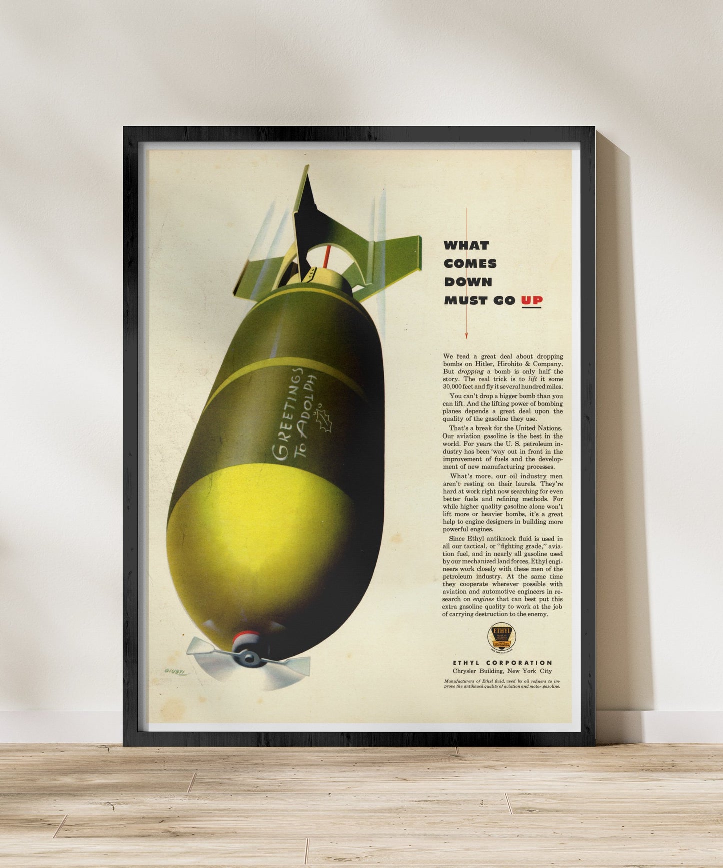 "What Comes Down" Retro Style Military Aircraft Ad Poster Replica - Multiple Sizes Available!