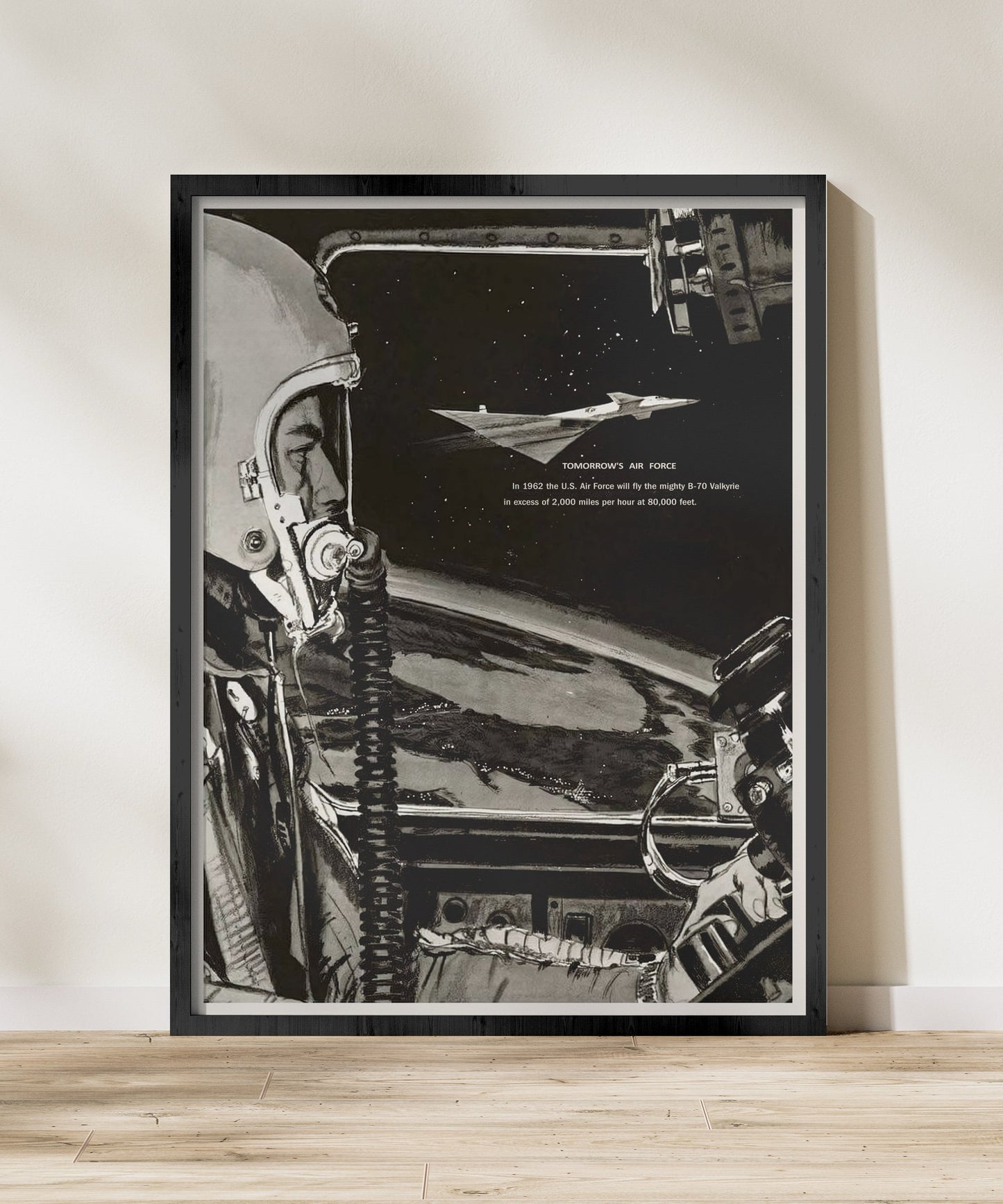XB-70 Valkyrie "Tomorrow's Air Force" - Retro Style Military Poster Replica