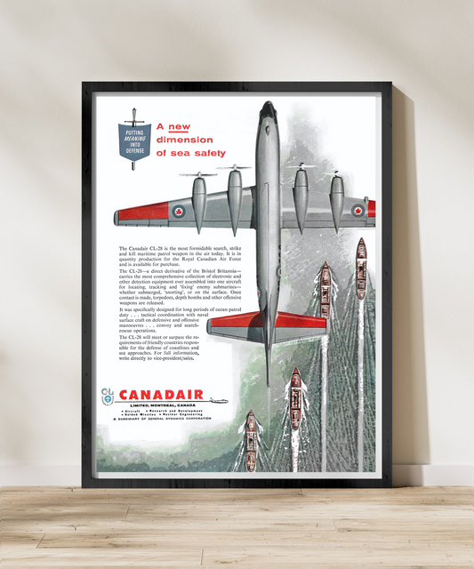 Canadair CL-28 "New Dimension" Retro Style Military Aircraft Ad Poster Replica - Multiple Sizes Available!
