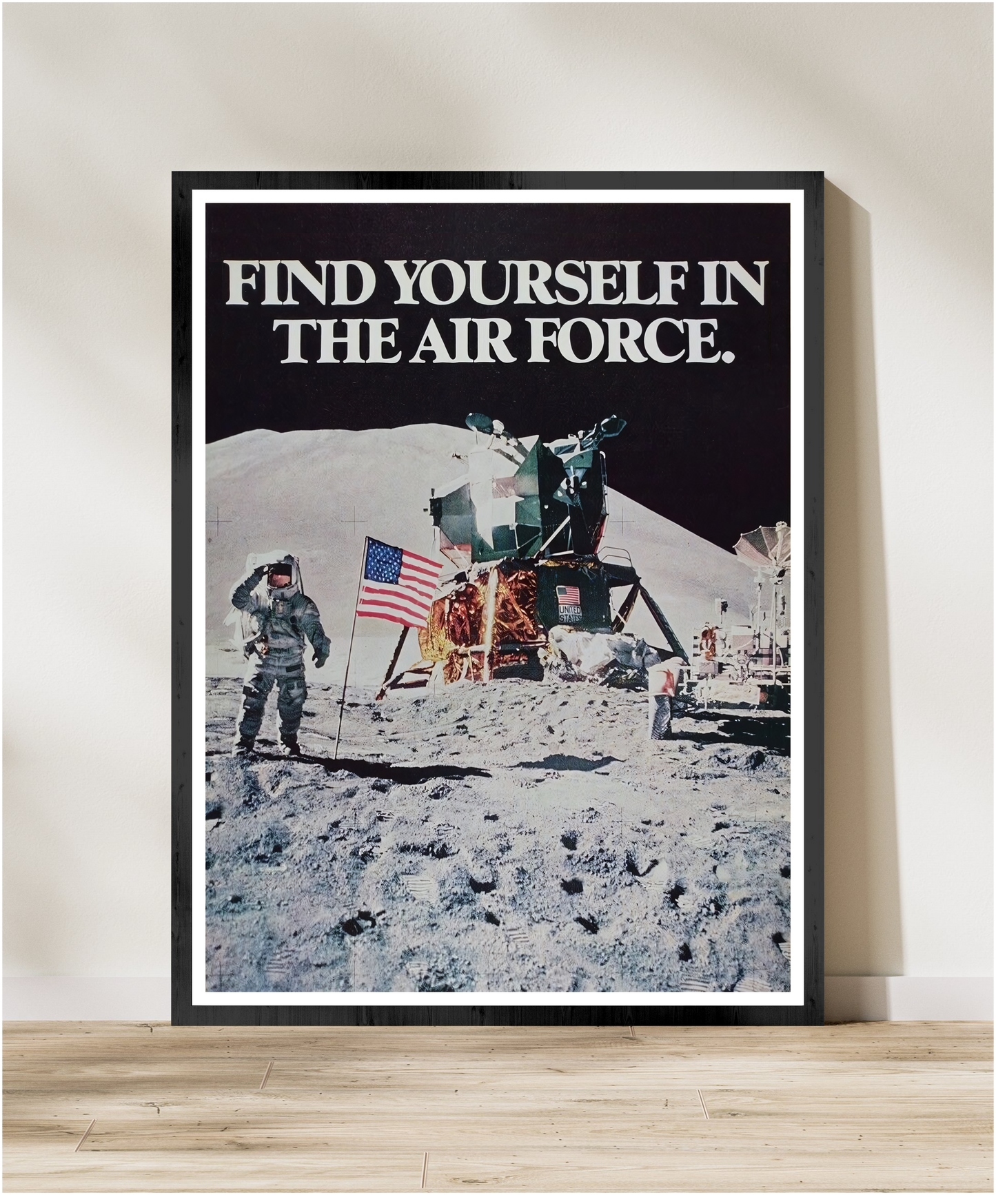 "Find Yourself In The Air Force” Retro Style Military Aircraft Ad Poster Replica - Multiple Sizes Available!