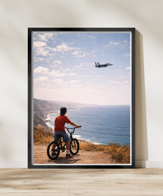 "F-14 Off the Coast" Military Aircraft Poster - Multiple Sizes Available!
