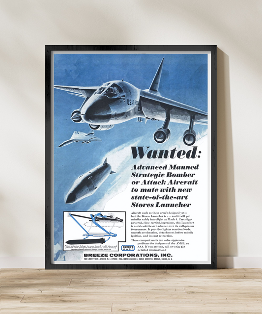 B-58 Hustler "Stores Launcher" Retro Style Military Aircraft Ad Poster Replica - Multiple Sizes Available!